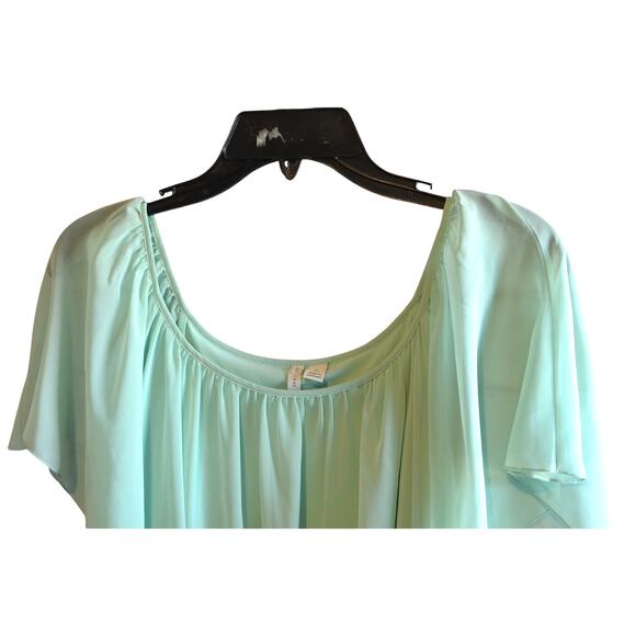 C Est. 1946 Ladies Mint Green Flouncy Sheer Top, Size Small - Picture 2 of 3
